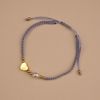  HOLLOW HEART MIX PEARL BEADED STRING BRACELET 