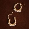  PEARL CLUSTER HOOP EARRINGS 