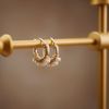  PEARL CLUSTER HOOP EARRINGS 