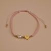  HOLLOW HEART LETTER MIX PEARL BEADED STRING BRACELET 