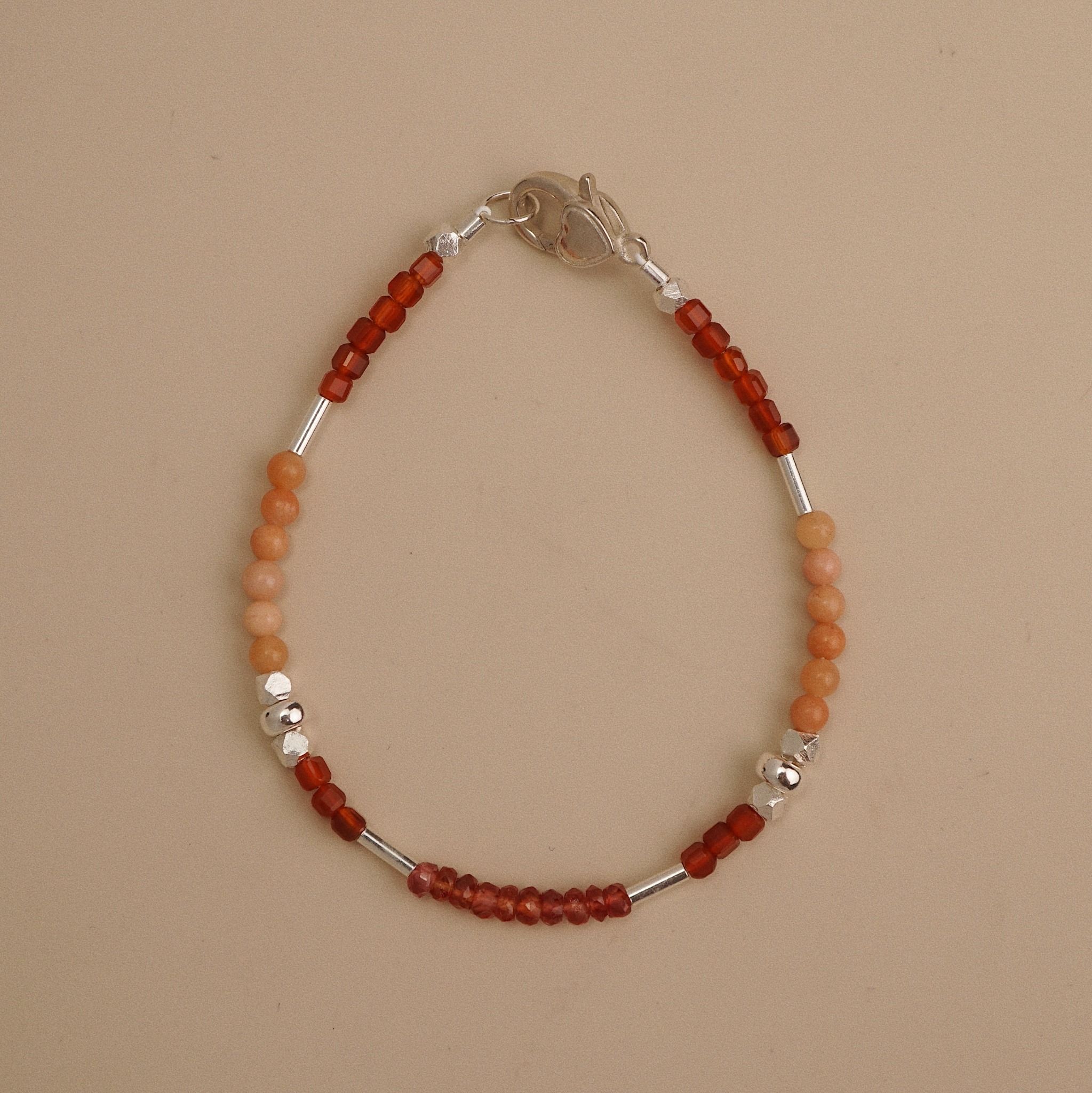  PEACH PINK PALETTE HEART LOCK BRACELET (S) 