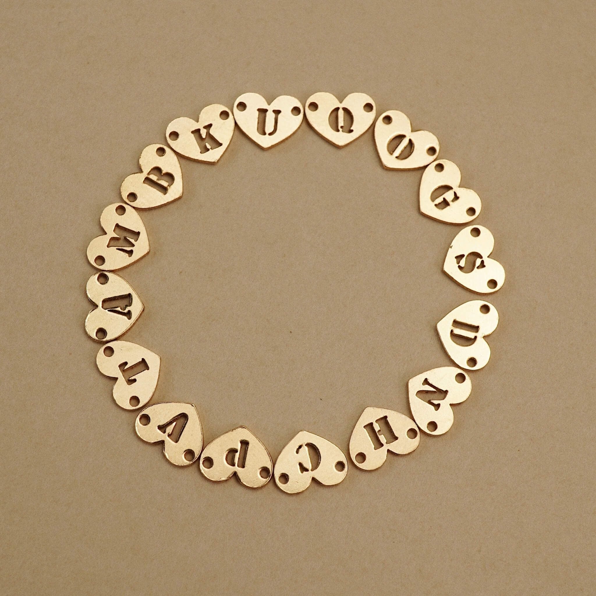  HEART LETTER AMETHYST BRACELET 