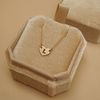  HEART LETTER LINK NECKLACE 