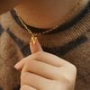  INITIAL RECTANGLE CHOKER NECKLACE 