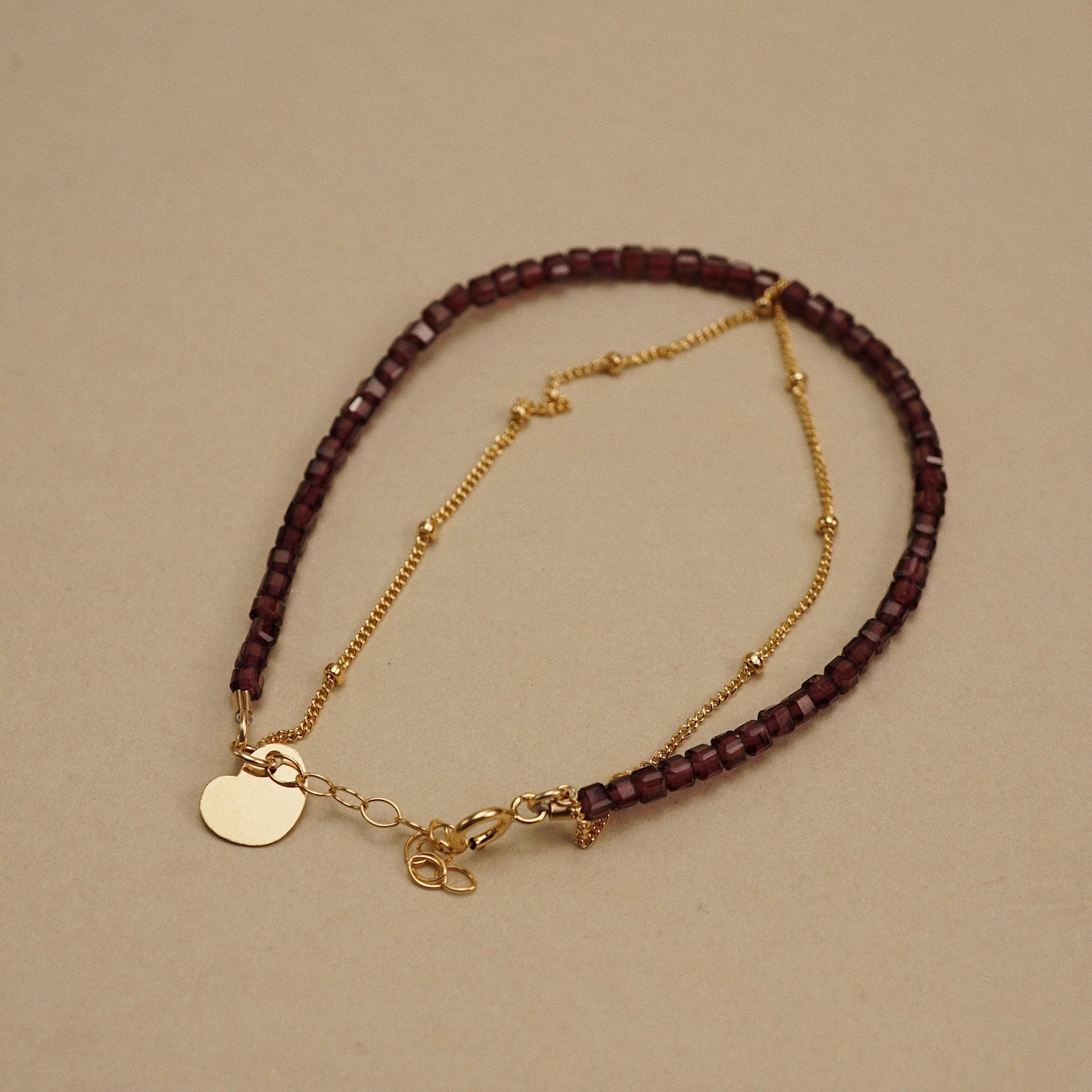  MINI HEART - SATELLITE GARNET BRACELET 