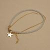  MINI STAR - PLAIN  ROUND AQUAMARINE BRACELET 