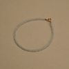  MINI STAR - PLAIN  ROUND AQUAMARINE BRACELET 