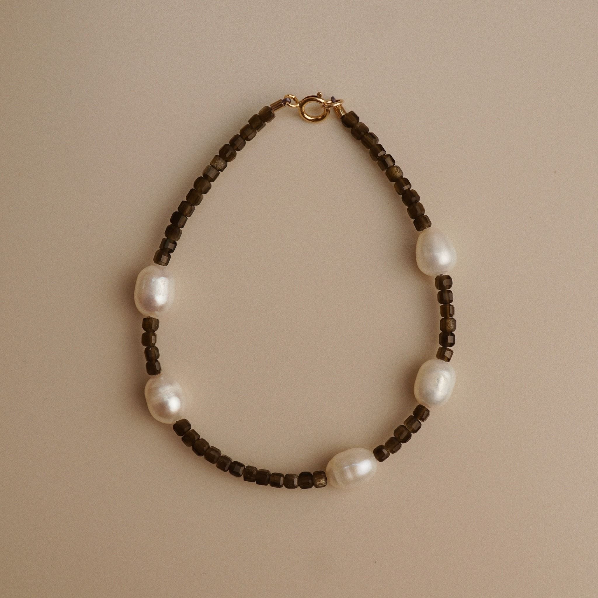  OBSIDIAN MIX PEARL BRACELET 