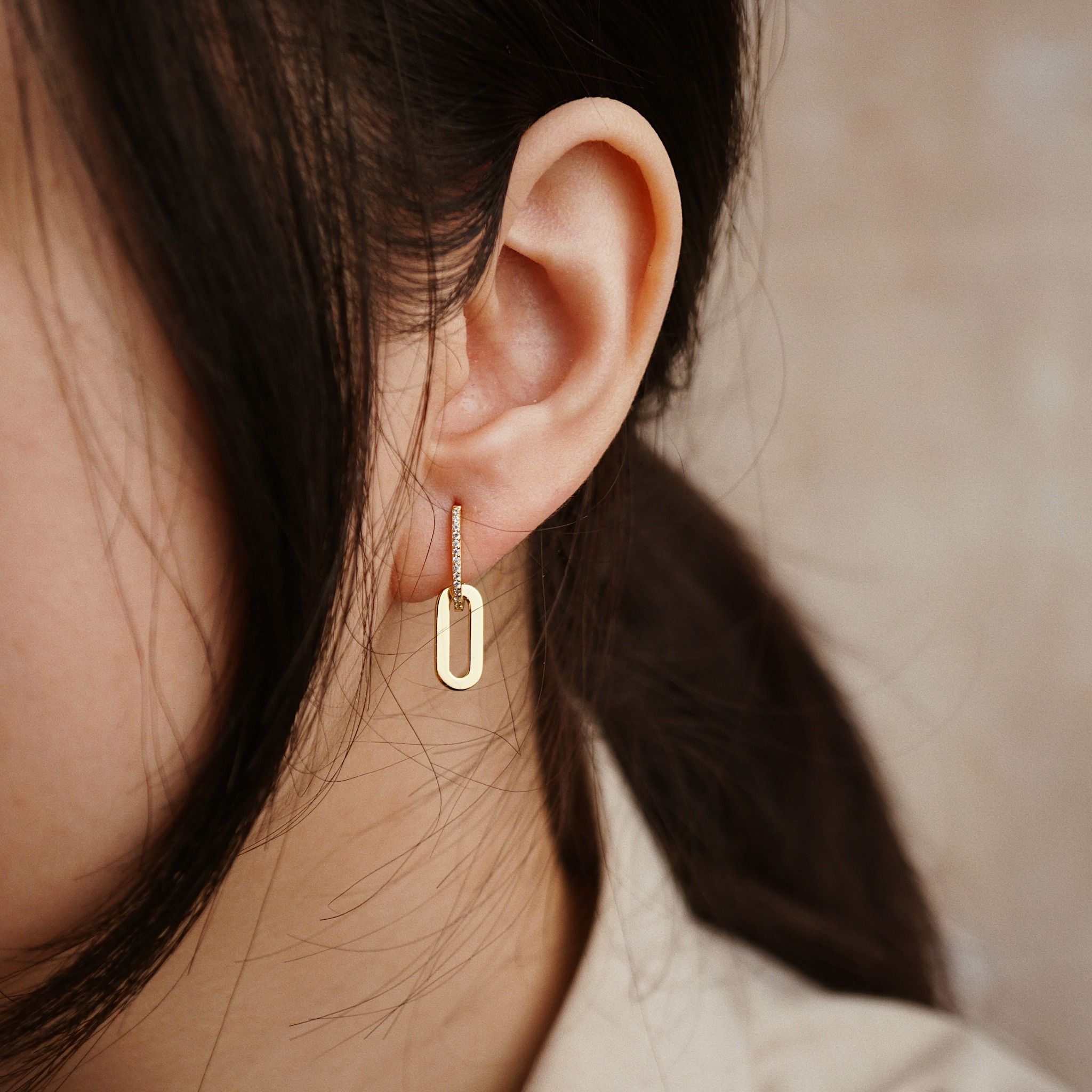 PAPER CLIP DROP EARRINGS S A T E L L I T E