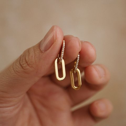 PAPER CLIP DROP EARRINGS