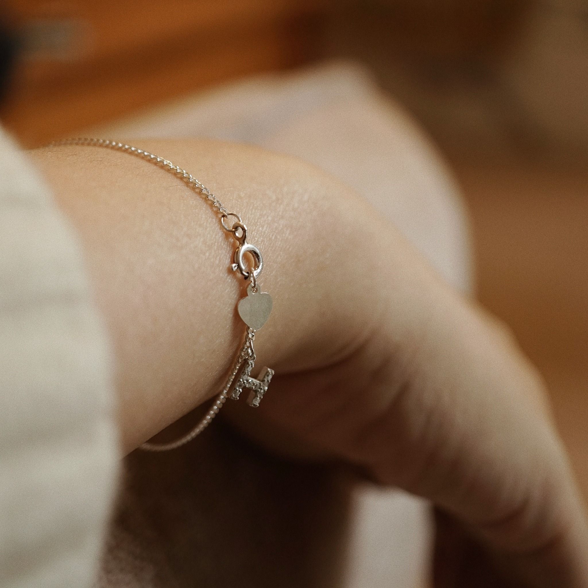  PAVE LETTER CURB BRACELET (S) 