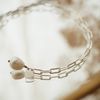  PEARL - RECTANGLE CHAIN BRACELET (S) 