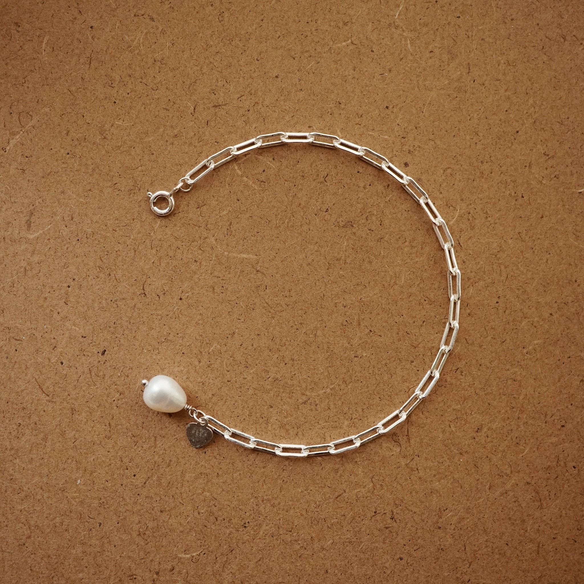  PEARL - RECTANGLE CHAIN BRACELET (S) 