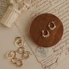  PEARL ROW HOOP EARRINGS 