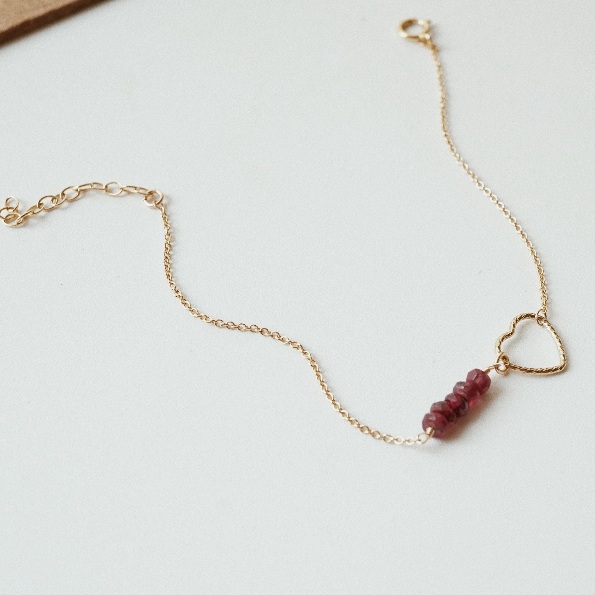  SPARKLE HEART RUBY BRACELET 