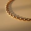  TOGGLE CLASP DOUBLE OVAL NECKLACE 