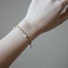  TRIO PEARL OVAL CABLE BRACELET 