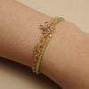  FLOWER - OVAL CABLE PERIDOT BRACELET 
