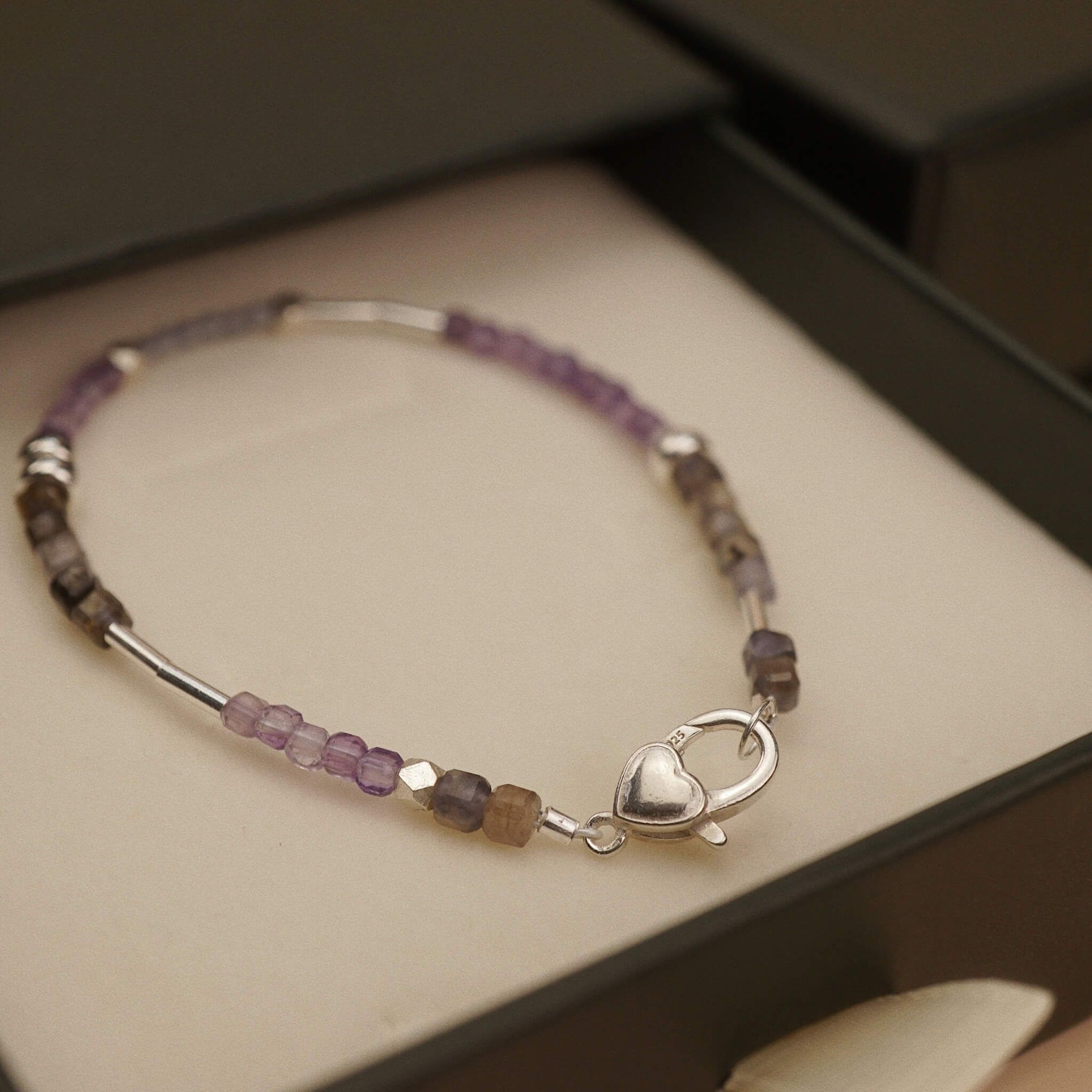  PURPLE PALETTE HEART LOCK BRACELET (S) 