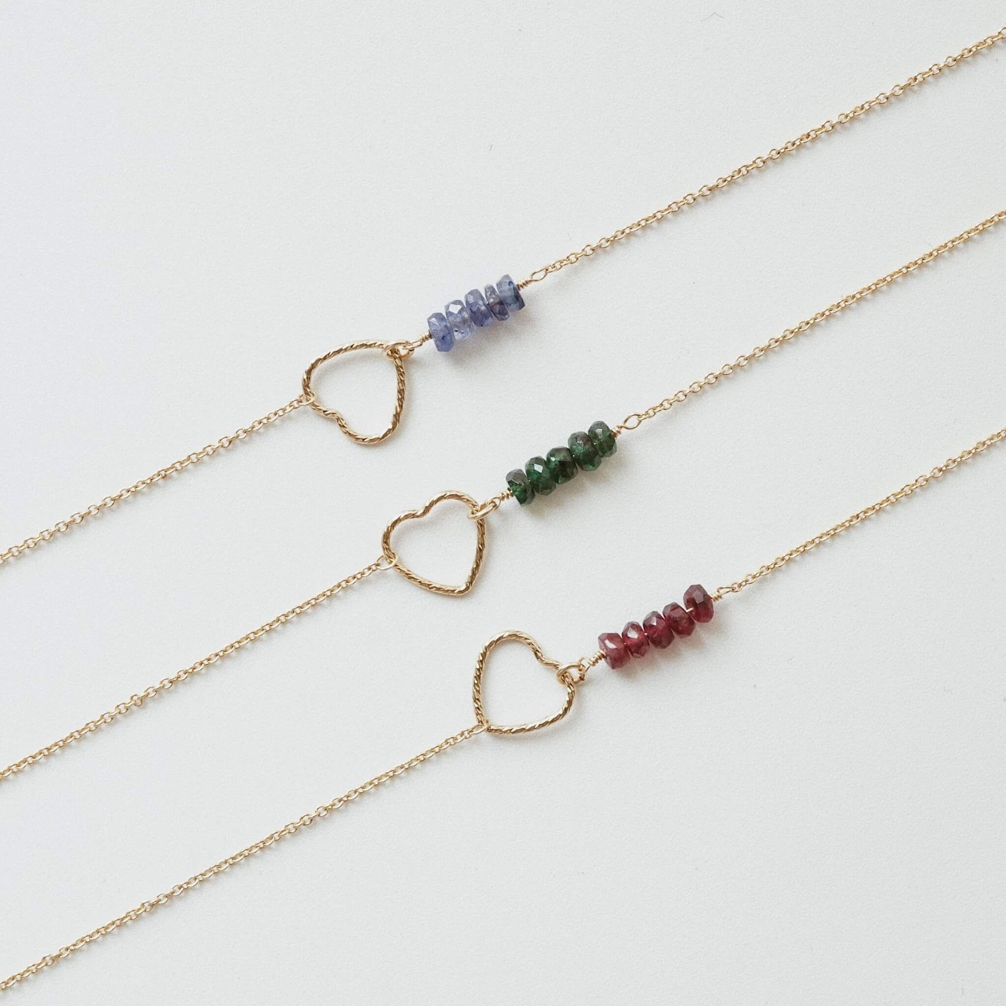  SPARKLE HEART EMERALD BRACELET 