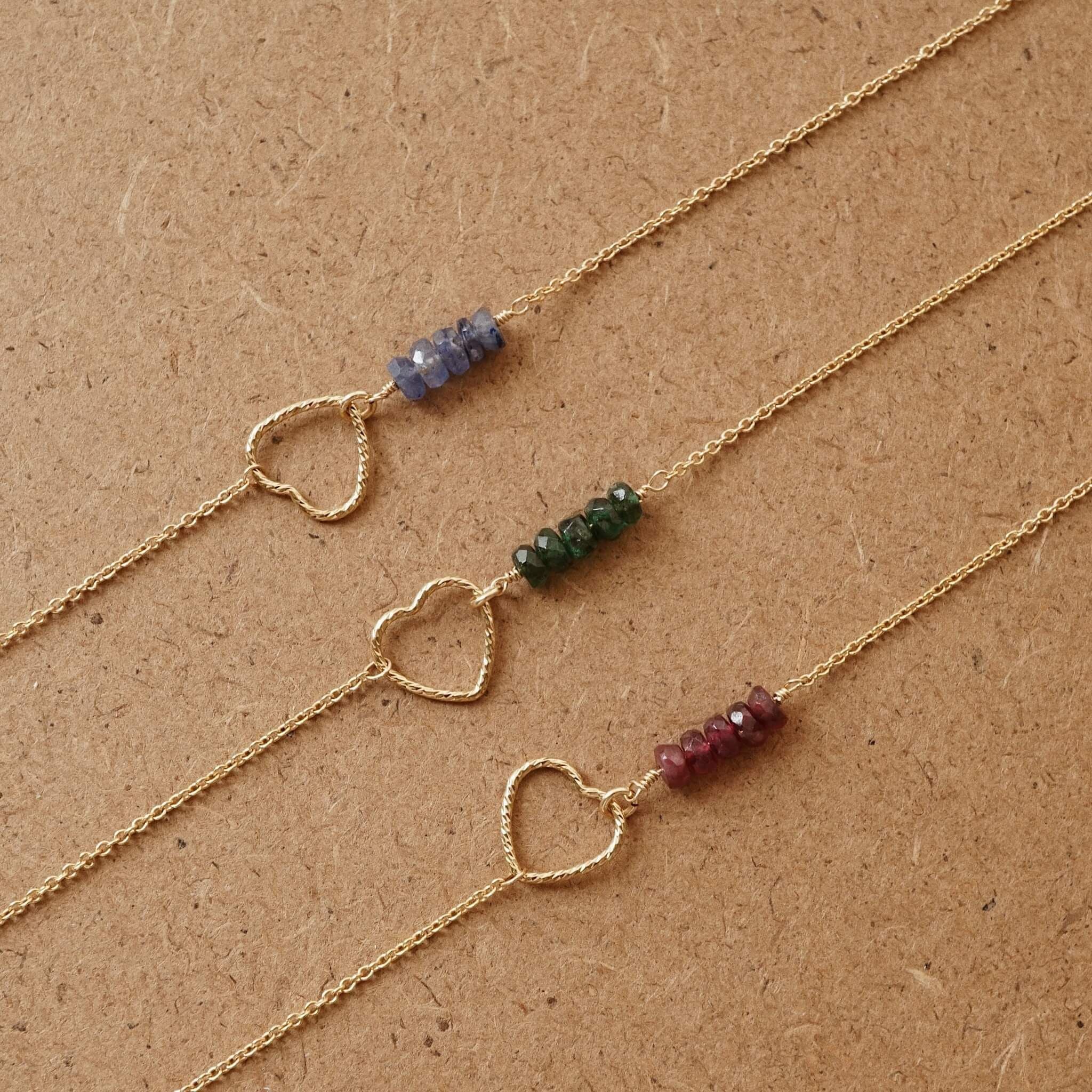 SPARKLE HEART RUBY BRACELET 
