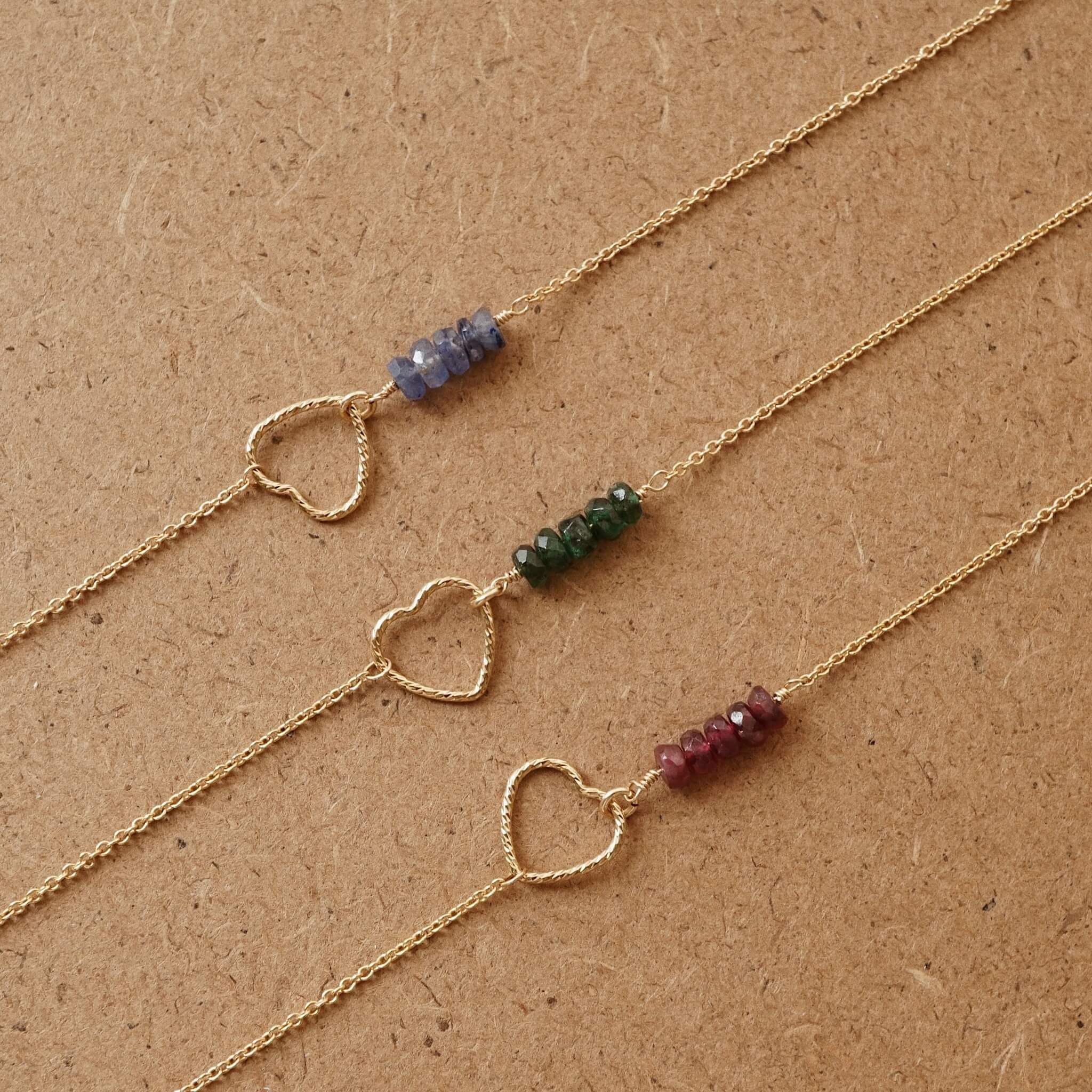  SPARKLE HEART EMERALD BRACELET 