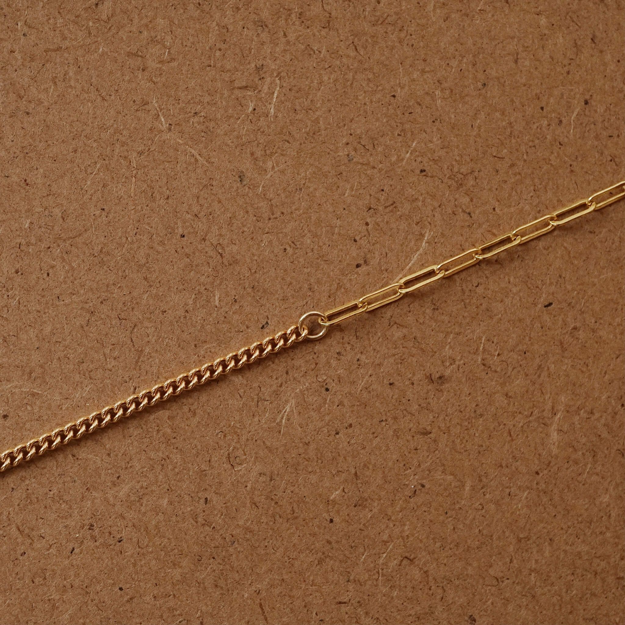  CURB & RECTANGLE CHAIN BRACELET 