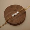  TRIO BOLD RICE SHAPE DOUBLE OVAL BRACELET 