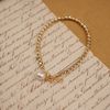  BOLD RICE SHAPE PEARL - BEADED NUGGET BRACELET 