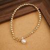  BOLD RICE SHAPE PEARL - BEADED NUGGET BRACELET 