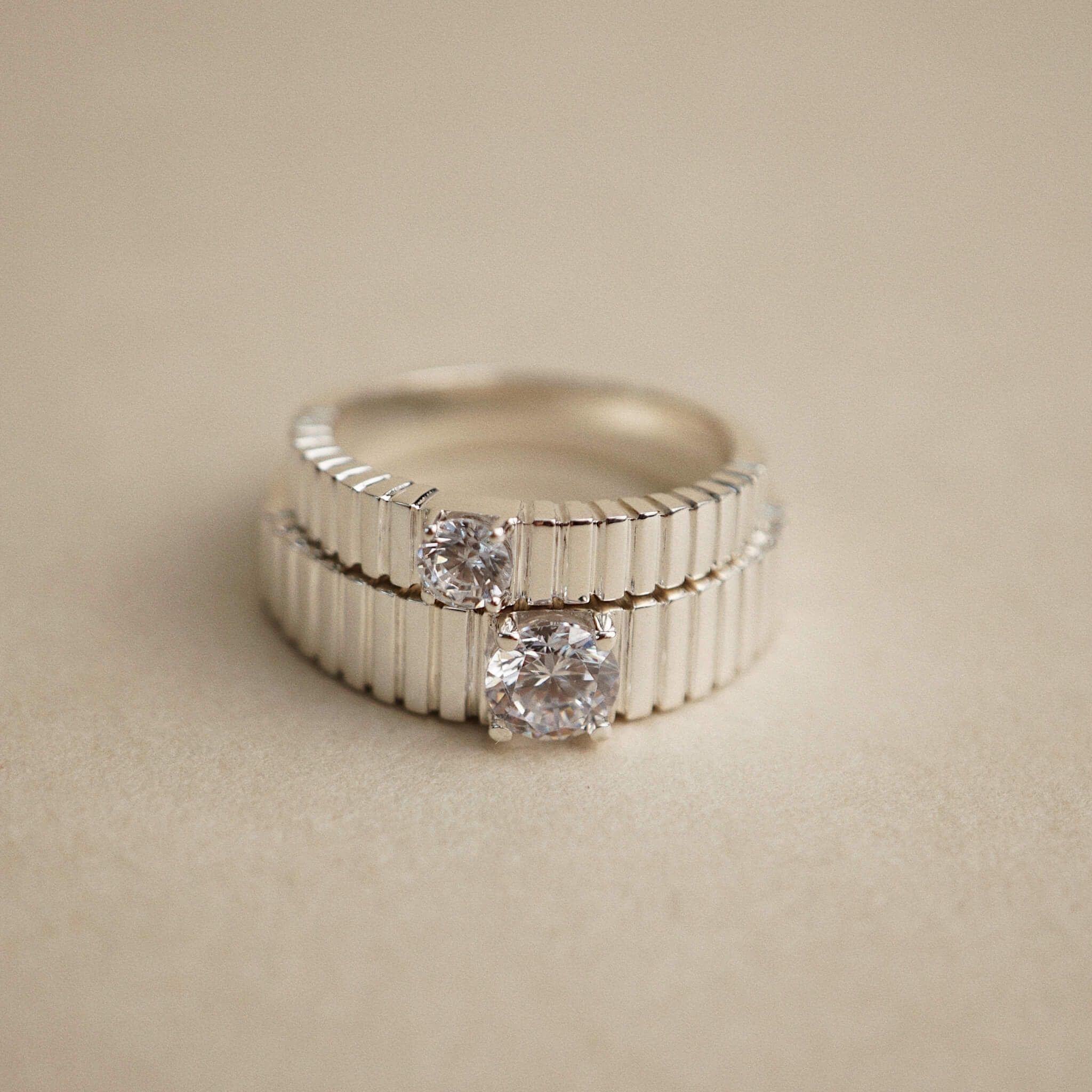  RIBBED BAND RING - 3.5MM (S) 