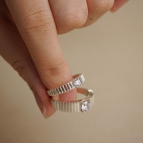 RIBBED BAND COUPLE RING (S)