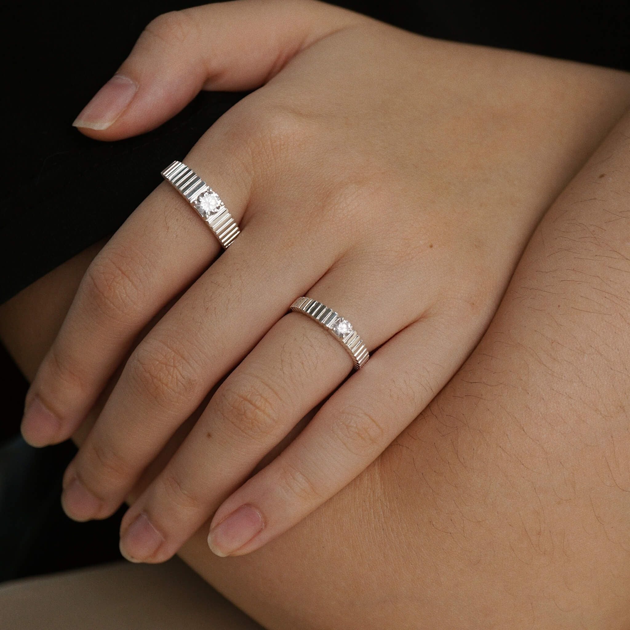  RIBBED BAND RING - 3.5MM (S) 