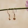  STONE OPEN HOOP EARRINGS 