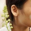  STONE OPEN HOOP EARRINGS 