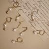  BOLD PEARL BEADED BOLD HOOP EARRINGS 