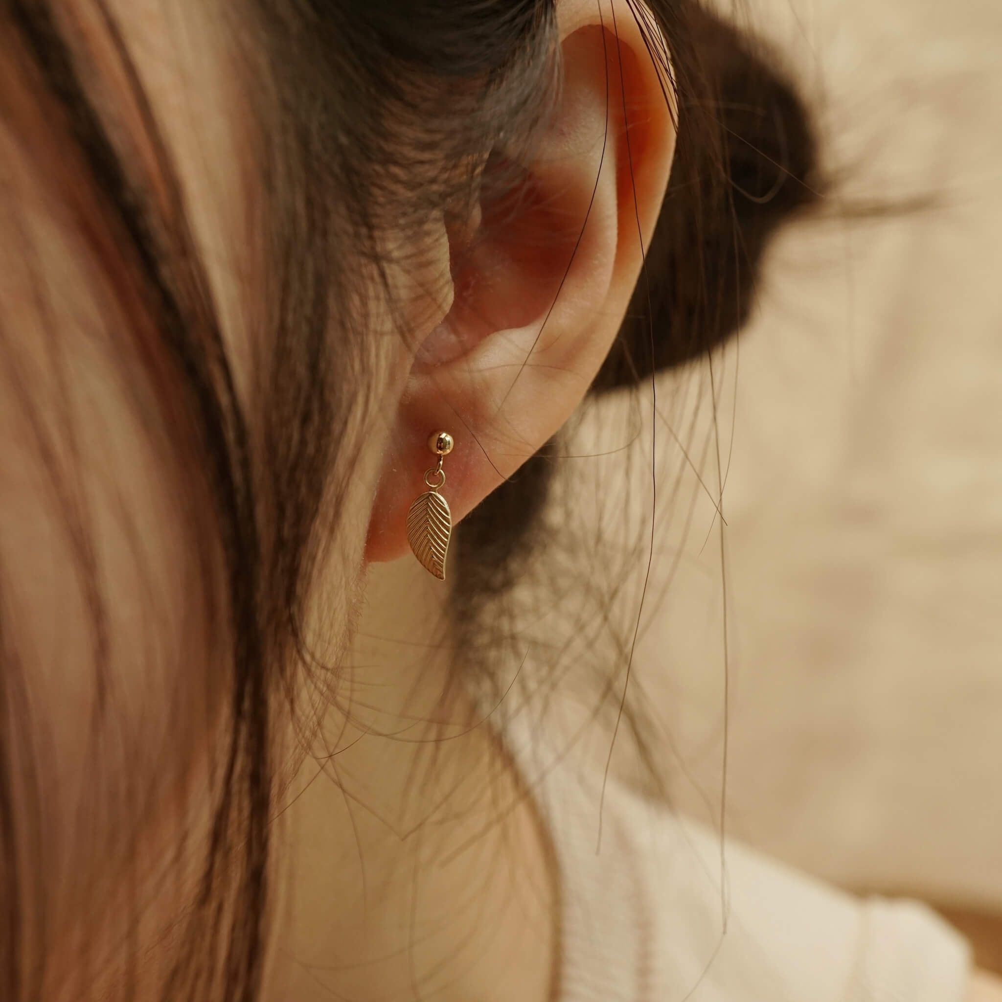  LEAF DROP EARRINGS 
