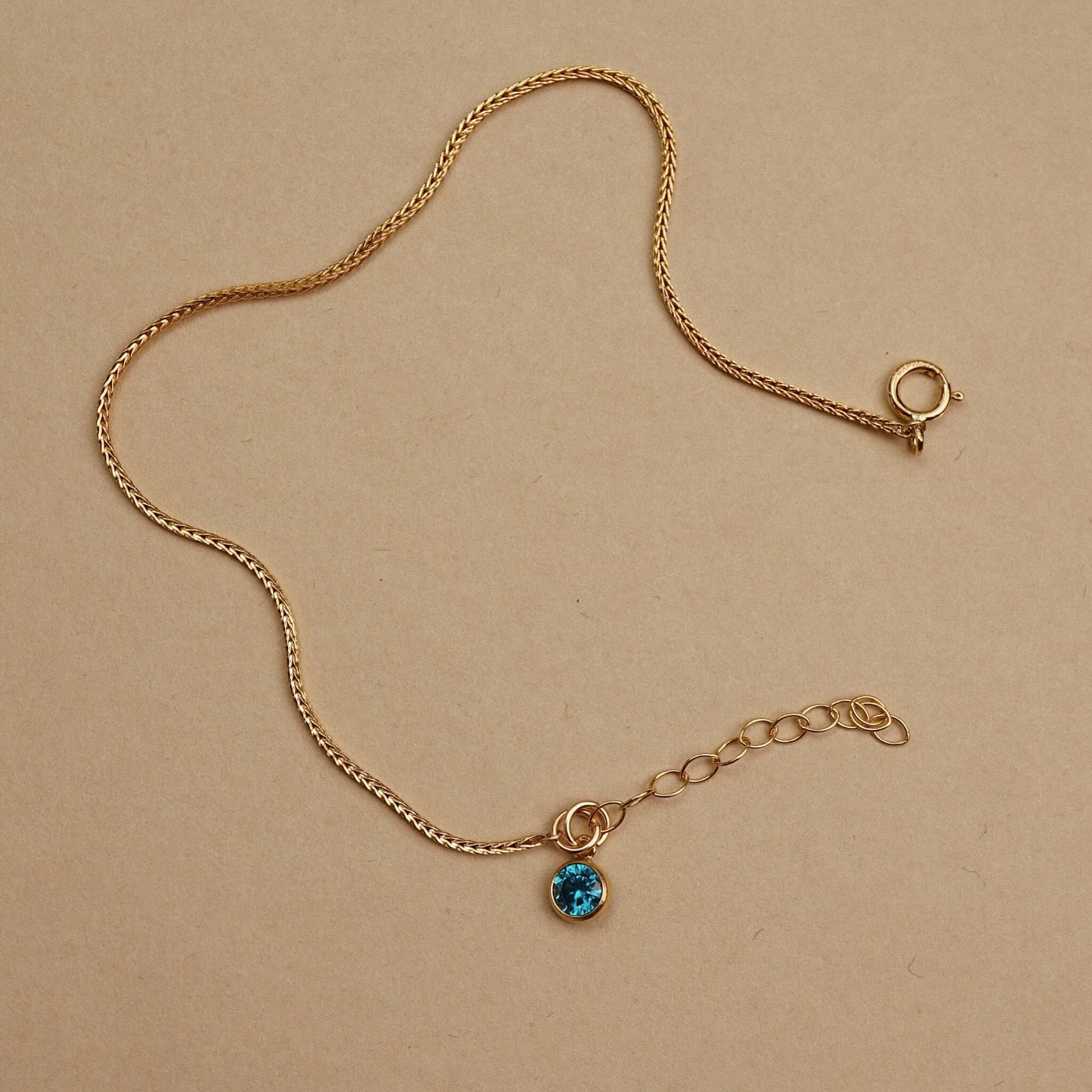  STONE - FOXTAIL CHAIN BRACELET 