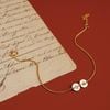  DOUBLE ROUND LETTER LINK MINI VENETIAN BOX BRACELET 