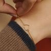  SPARKLE HEART LINK MINI VENETIAN BOX CHAIN BRACELET 