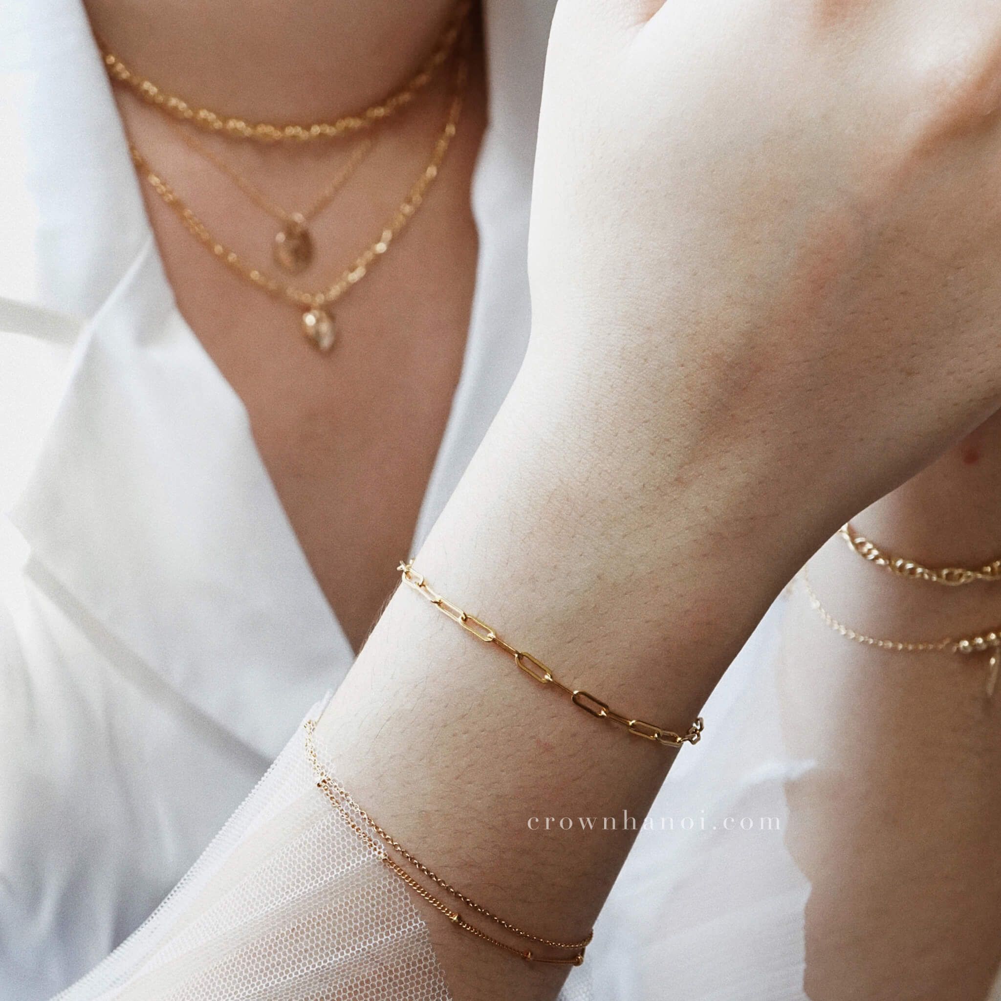  RECTANGLE CHAIN BRACELET 