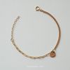  MINI HEART CURB & RECTANGLE CHAIN BRACELET 