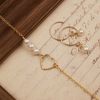  SPARKLE HEART ROUND PEARL BRACELET 