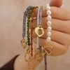  HEART CLASP FLUORIT BRACELET 