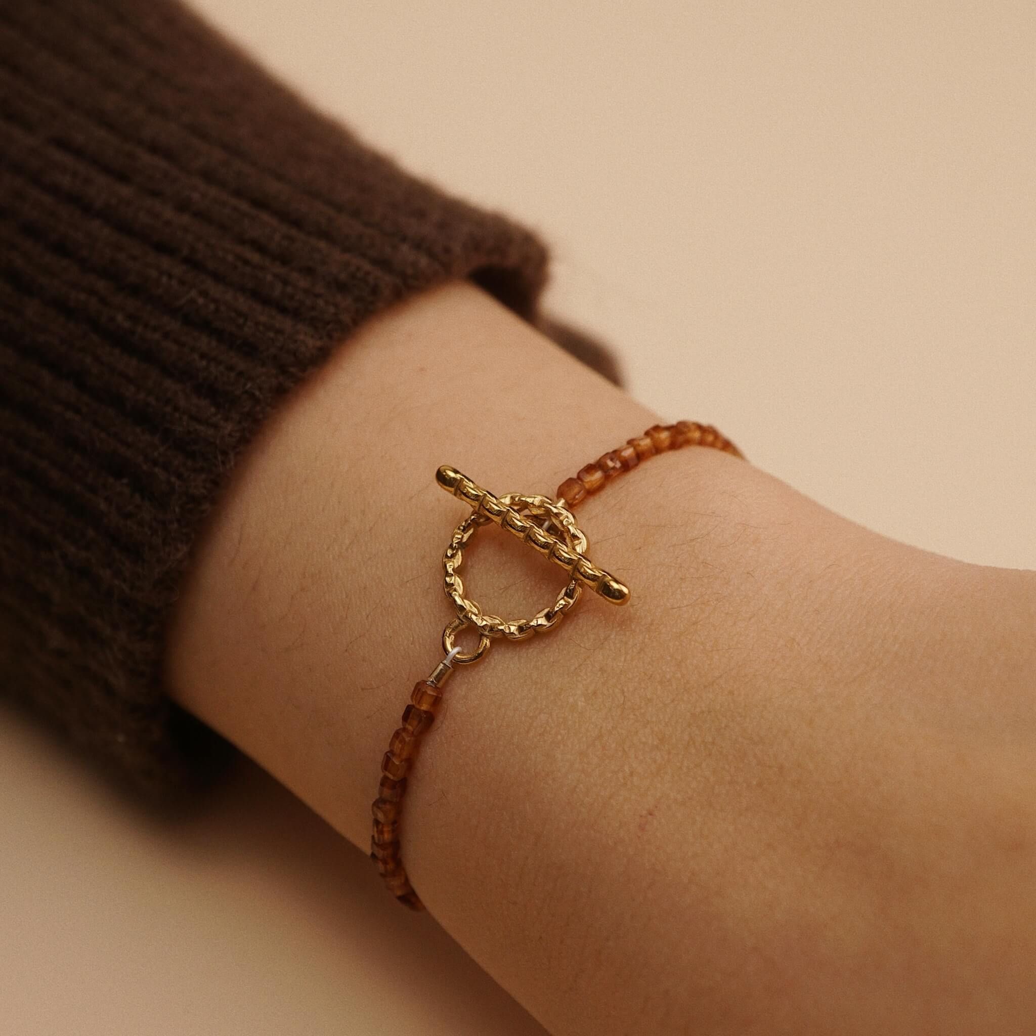  CHAIN CLASP GARNET BRACELET 