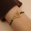  BAMBOO HEART CLASP CHROME DIOPSIDE BRACELET 