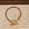  MINI HEART - CHAIN CLASP GARNET BRACELET 