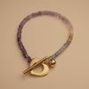  DROPBALL - HEART CLASP FLUORIT BRACELET 