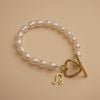  HOROSCOPE - HAMMER HEART CLASP BOLD RICE SHAPE PEARL BRACELET 