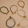 HOROSCOPE - HAMMER HEART CLASP BOLD RICE SHAPE PEARL BRACELET 